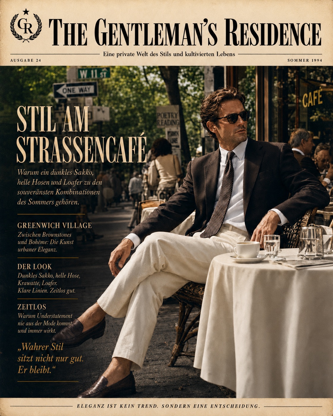 Stil am Straßencafe