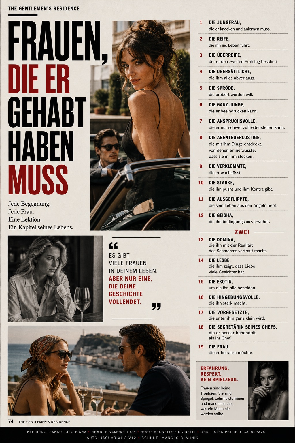 Frauen, die er gehabt haben muss