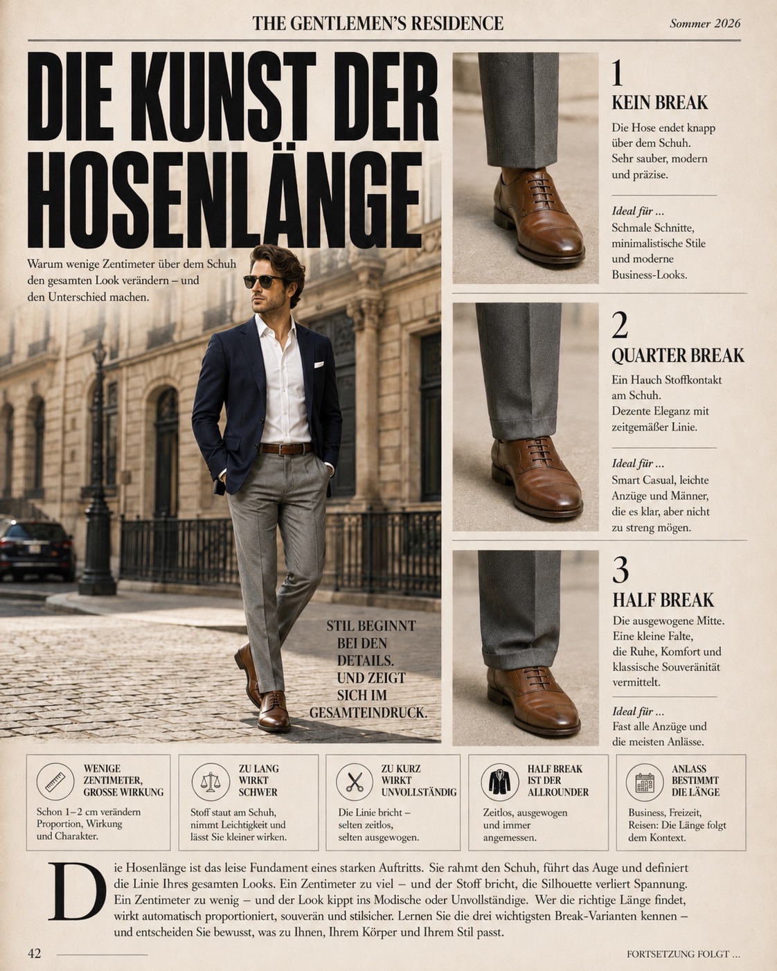 Die Kunst der Hosenlänge
