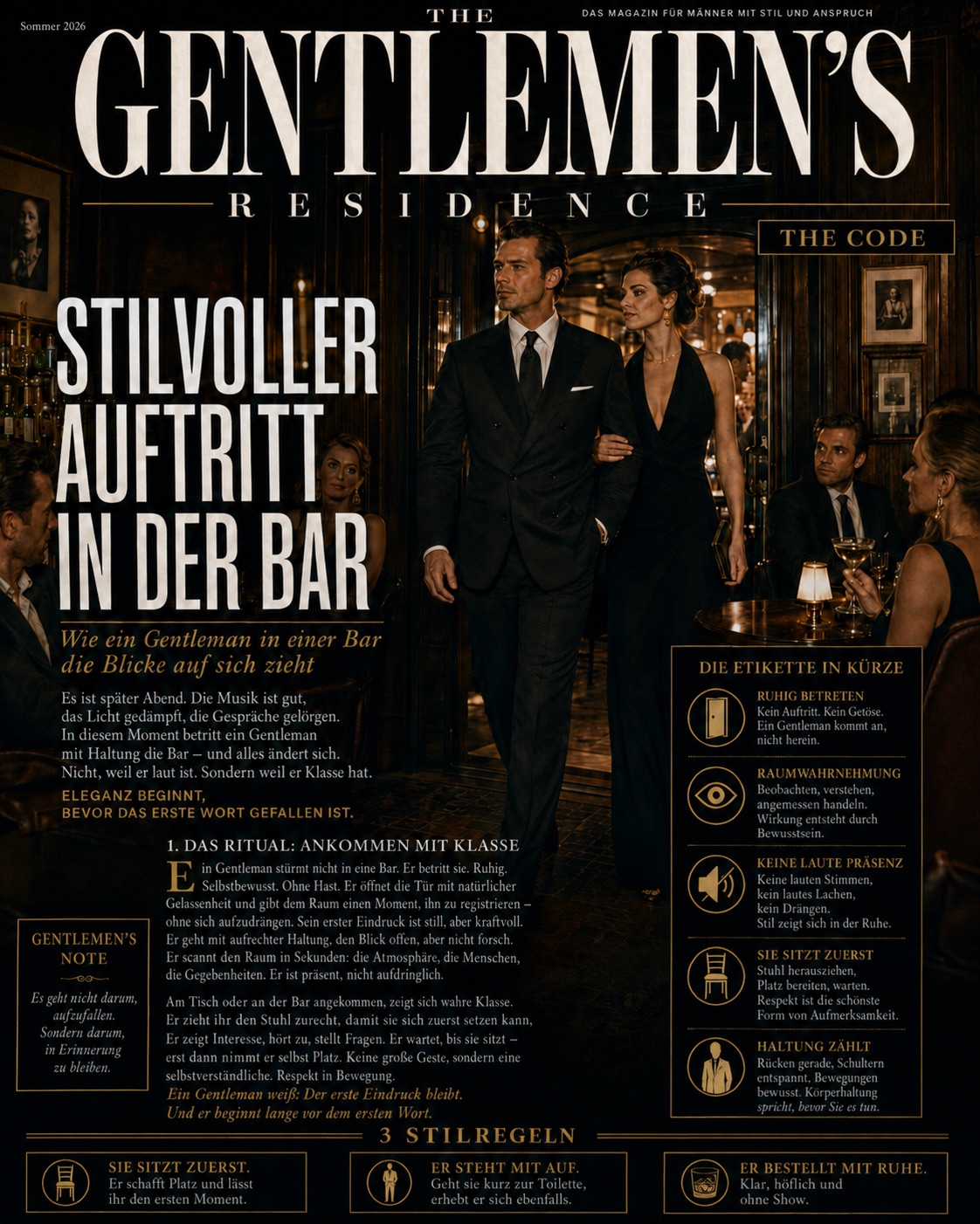 Der stilvolle Auftritt in der Bar