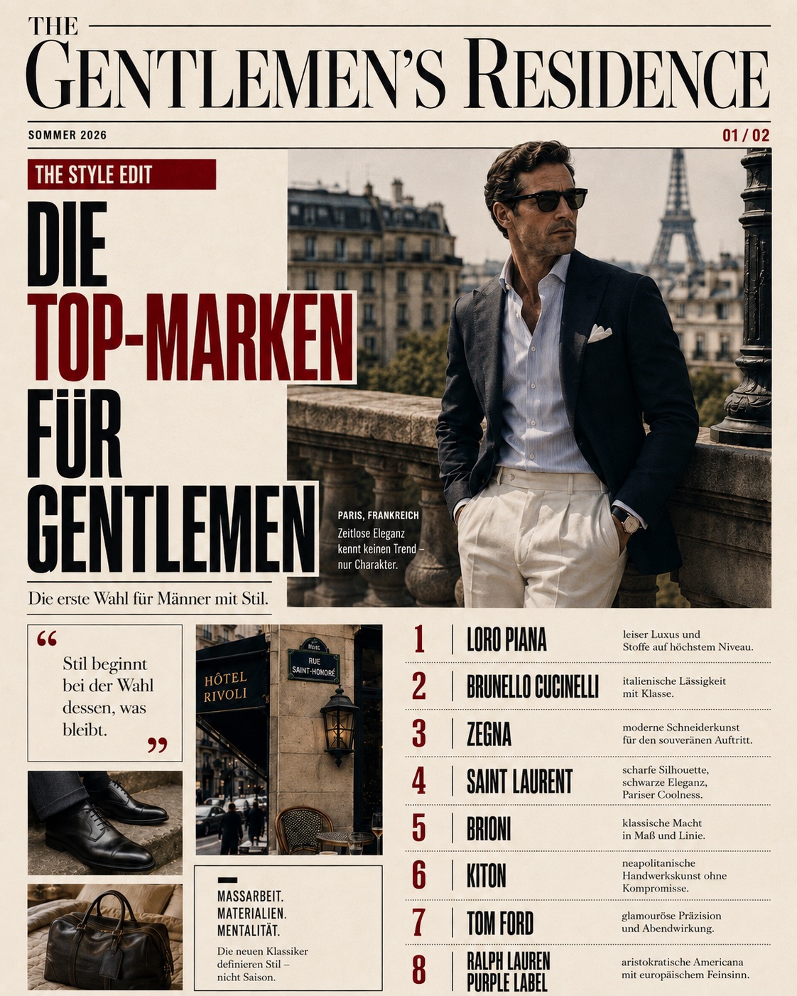 Die Übersicht der Top Marken für Gentlemen