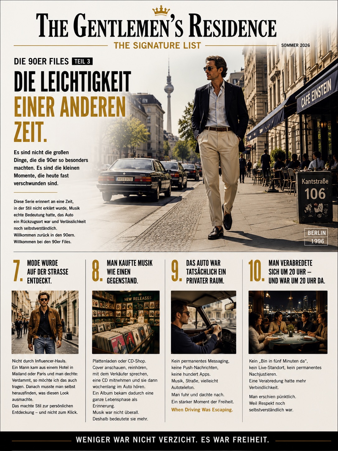 Die Leichtigkeit einer anderen Zeit
