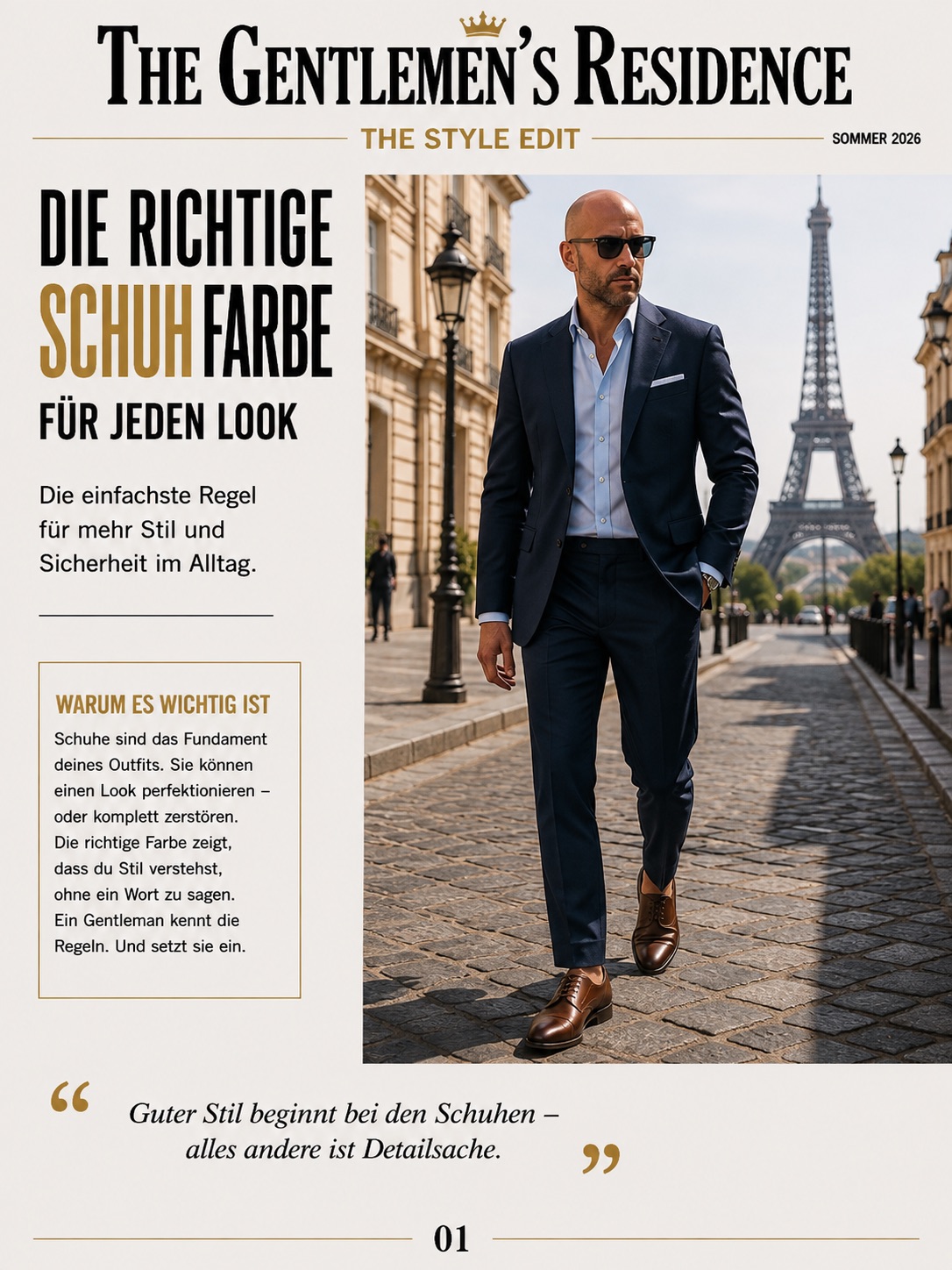 Die richtige Schuhfarbe für jeden Look.