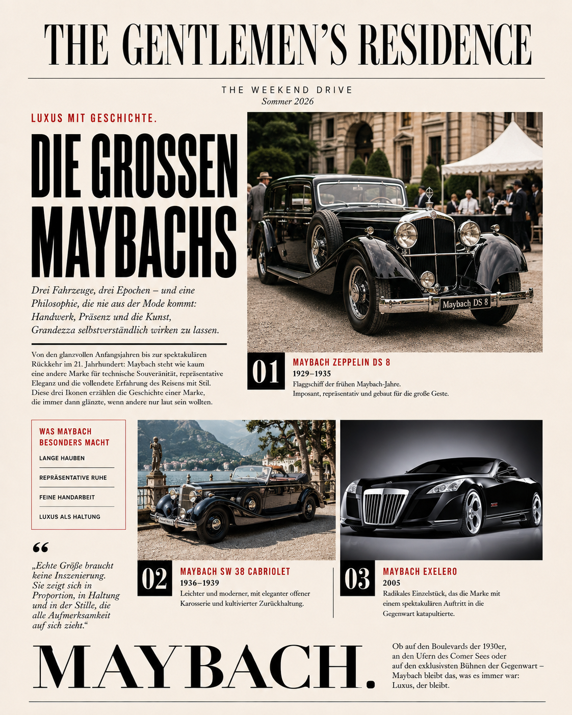 Die großen Maybachs. Die Rückkehr des Luxus.