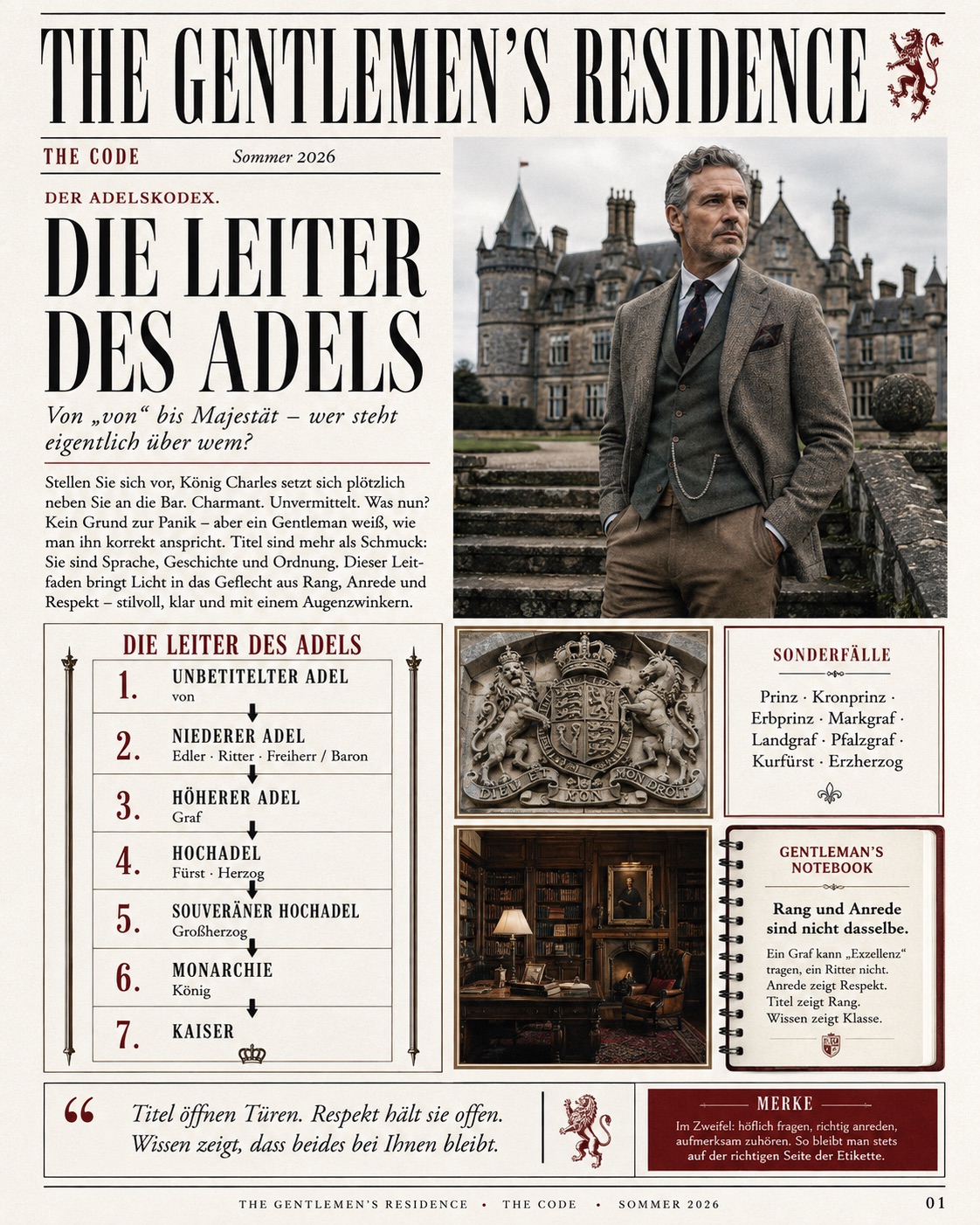 Die Leiter des Adels. Wer steht eigentlich über wem?