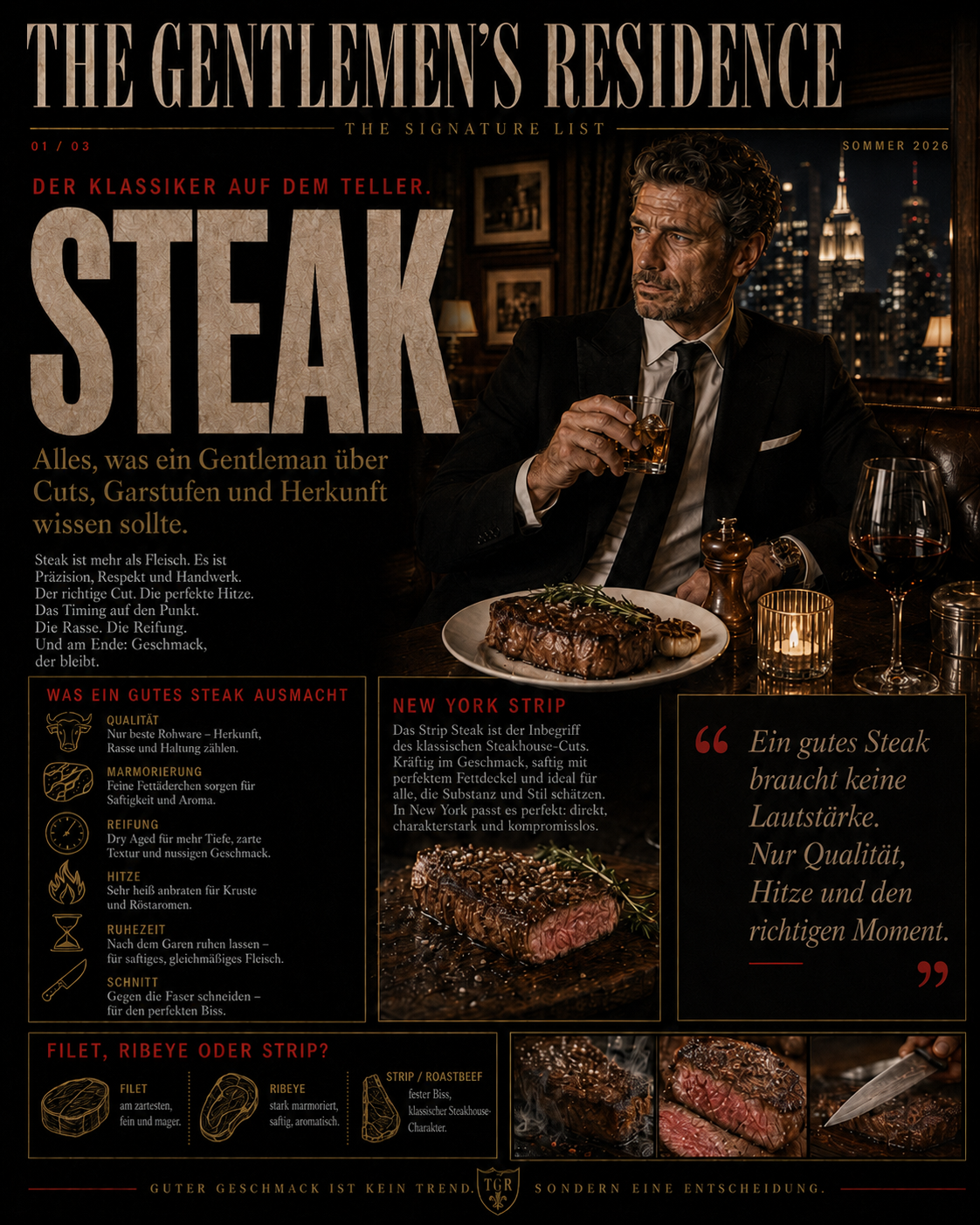 Der große Steak-Guide. Herkunft, Cuts, Garstufen,