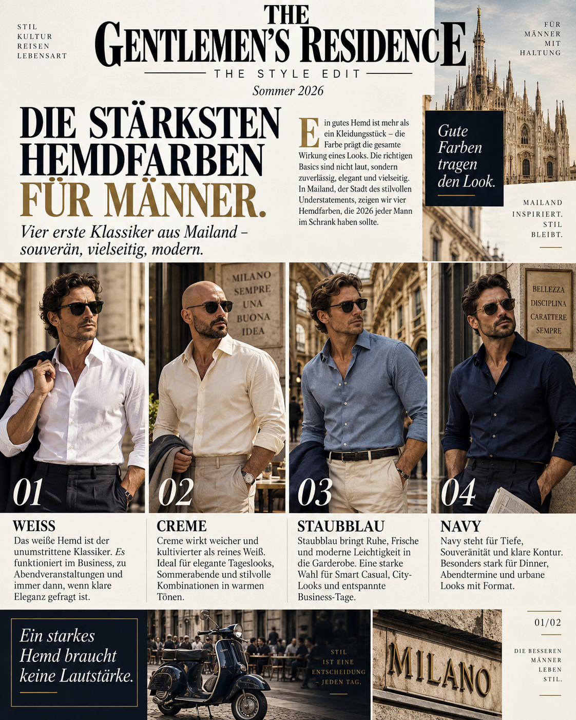 Die besten Hemdfarben für Männer.