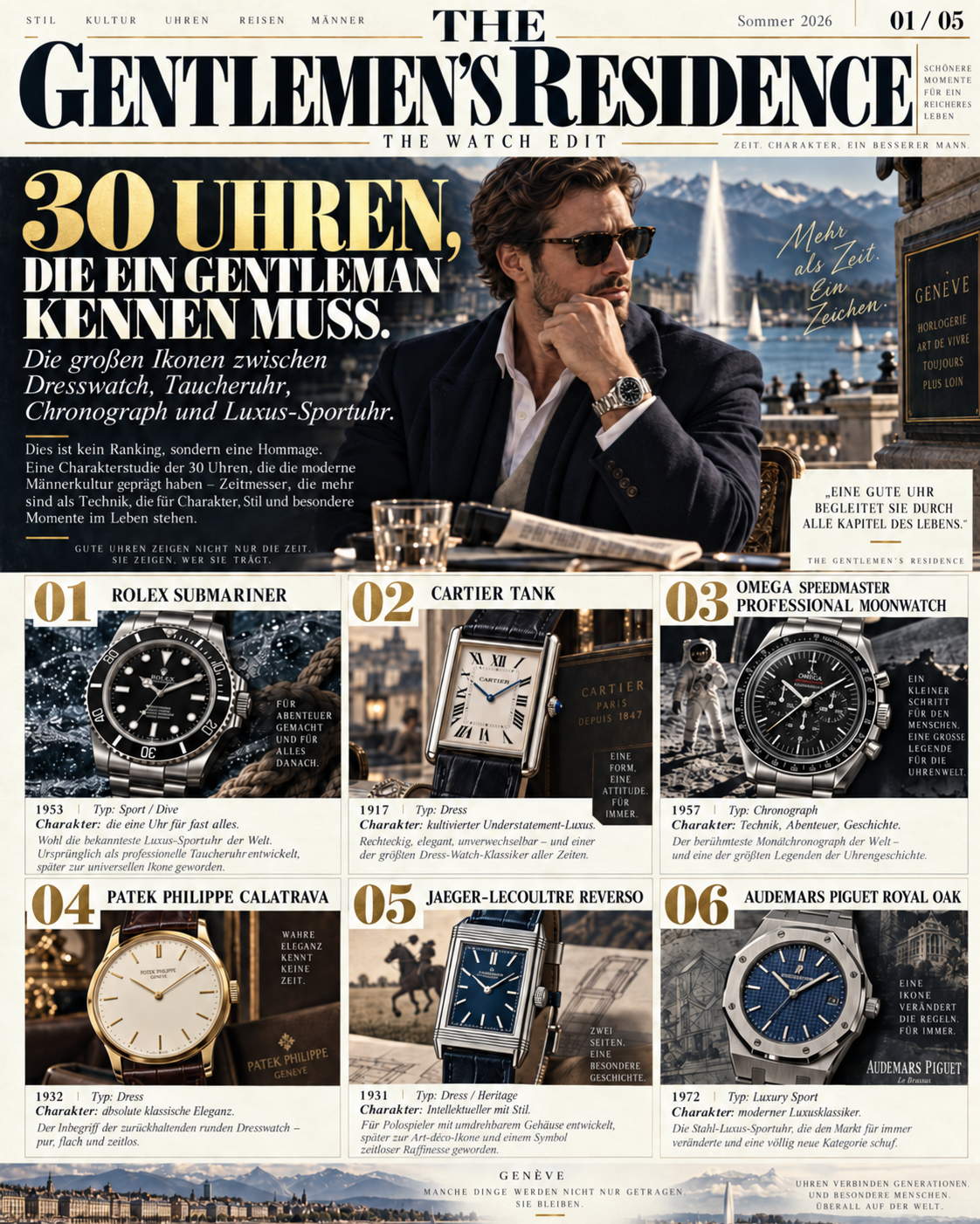 Der ultimative Uhren-Guide für den Gentleman.