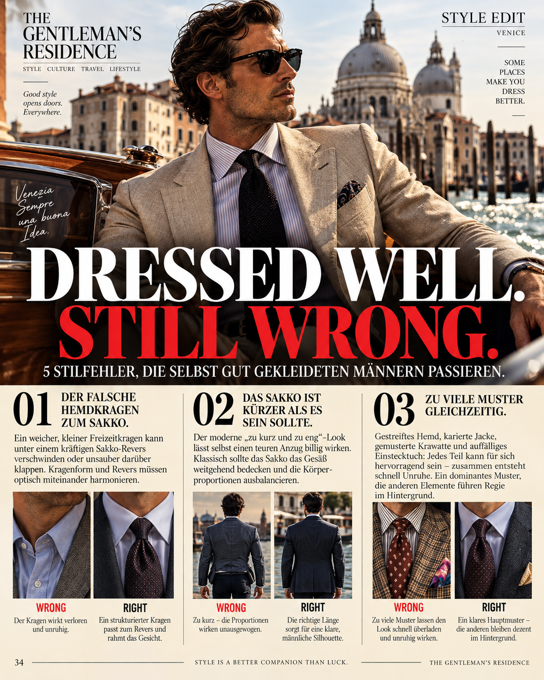 Styling Fails. 5 Details die auch gut gekleideten Männern passieren.