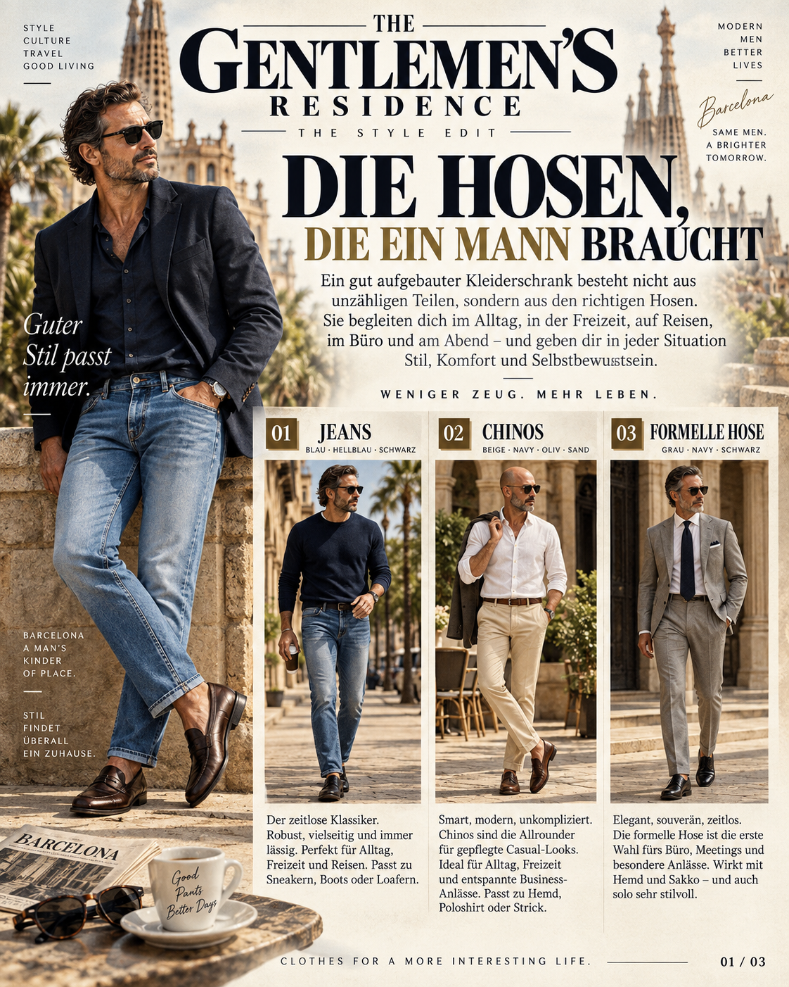 Die Hosen die ein Mann im Kleiderschrank braucht.