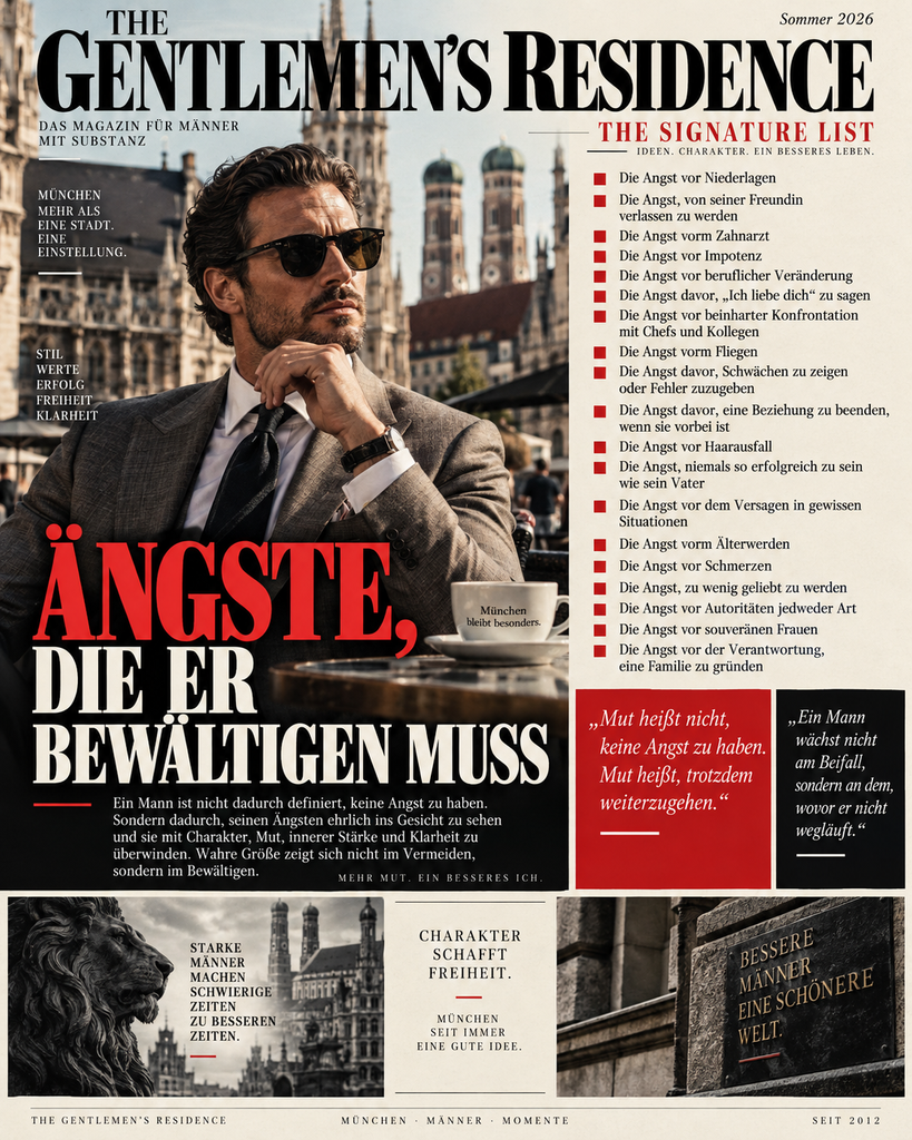 Ängste die ein Mann bewältigen muss.