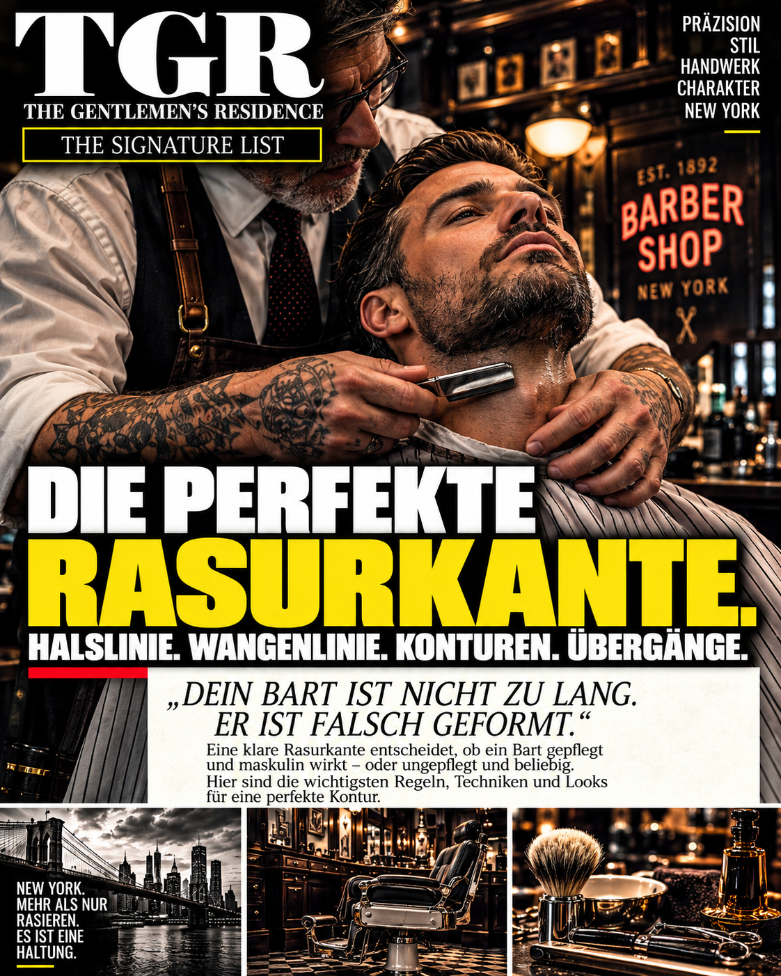 Die perfekte Rasurkante
