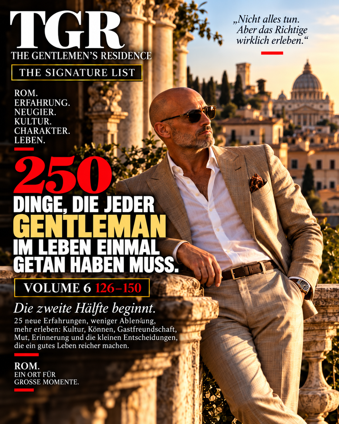 250 Dinge, die jeder Gentleman einmal im Leben getan haben muss.