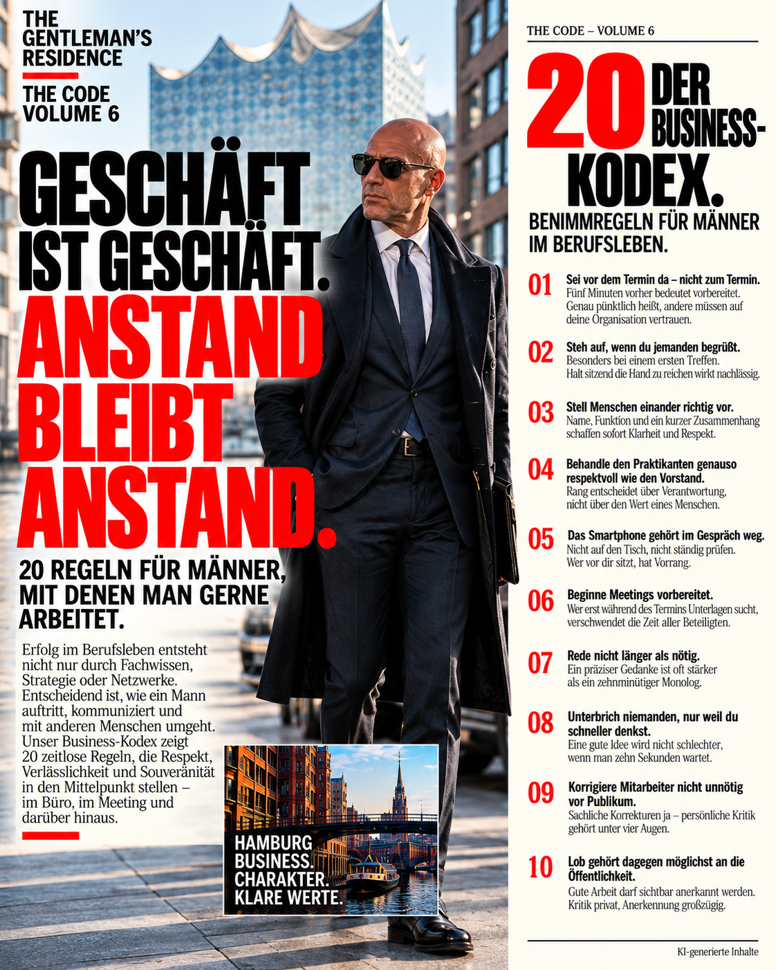 Geschäft ist Geschäft – Anstand bleibt Anstand!